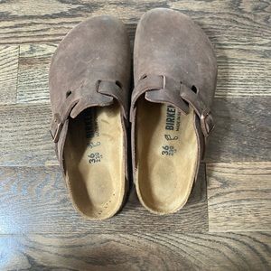 Birkenstock Boston Clog Oiled Leather Sz 36 Habana
